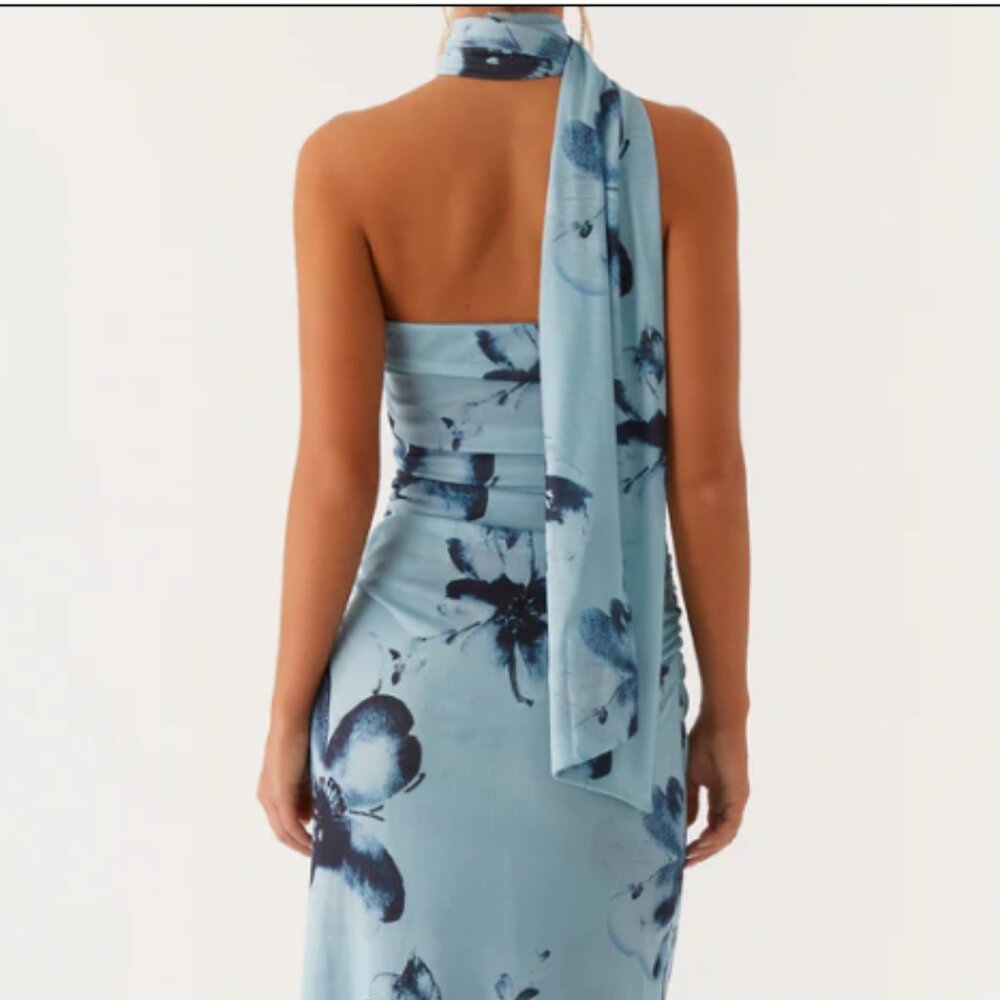 Peppermayo Songbird Maxi Dress Blue Black Floral 0 - Picture 2 of 8